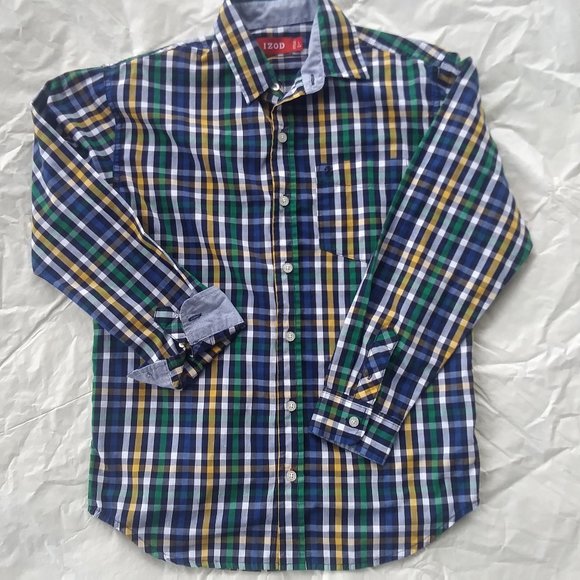 Izod Other - Izod Blue/Green Plaid Button Down